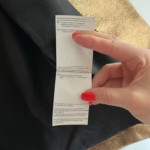 Hugo Boss gold cropped blazer sz 4 - Picture 5 of 5